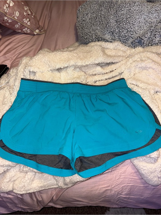 Champion Pants - Champion Teal Athletic Running Shorts with Charcoal Trim